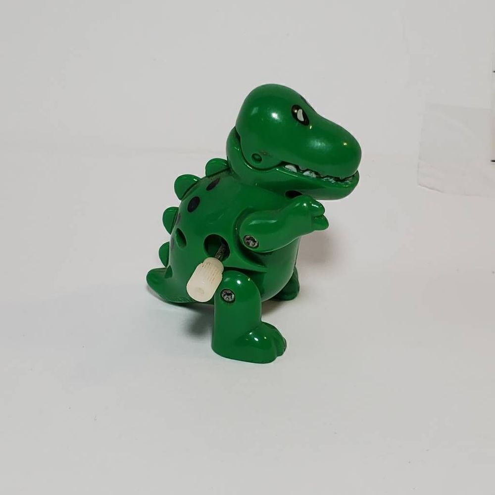2" Green Wind-up walking Dinosaur Toy